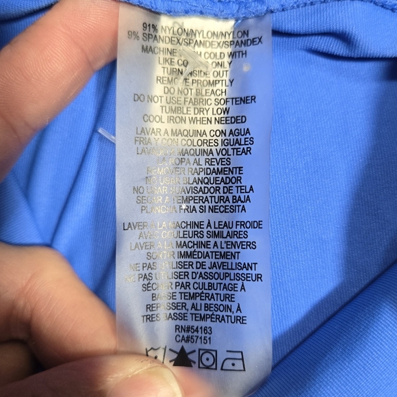 Calvin Klein Performance Biker Shorts Sz M BLUE new Without Tags - Picture 4 of 7